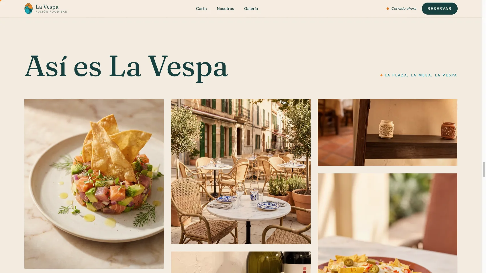Gallery of dishes and atmosphere at La Vespa in Artà