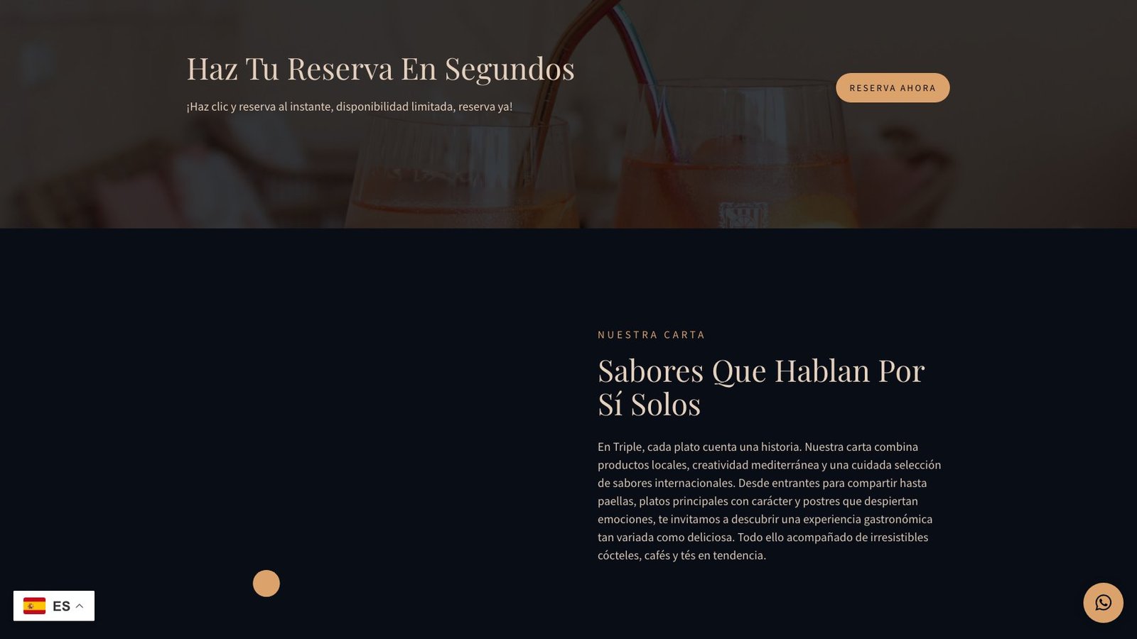 Manifiesto editorial 'Sabores que hablan por sí solos' sobre foto de cócteles