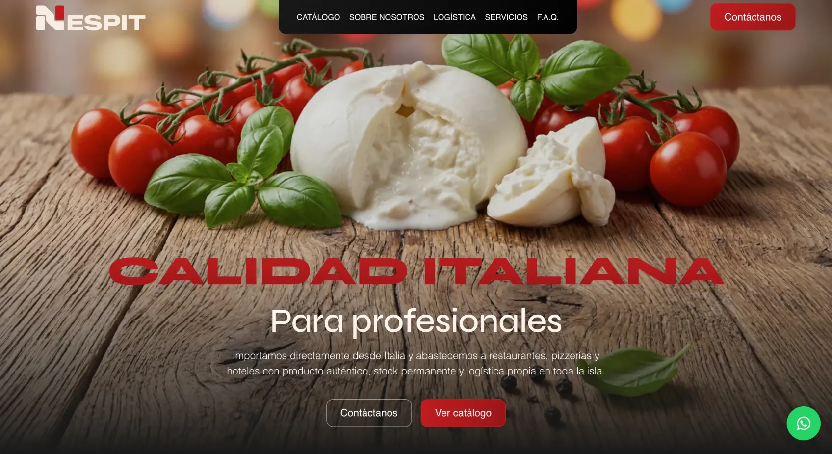 Proyecto Nespit Italia — Web Corporativa