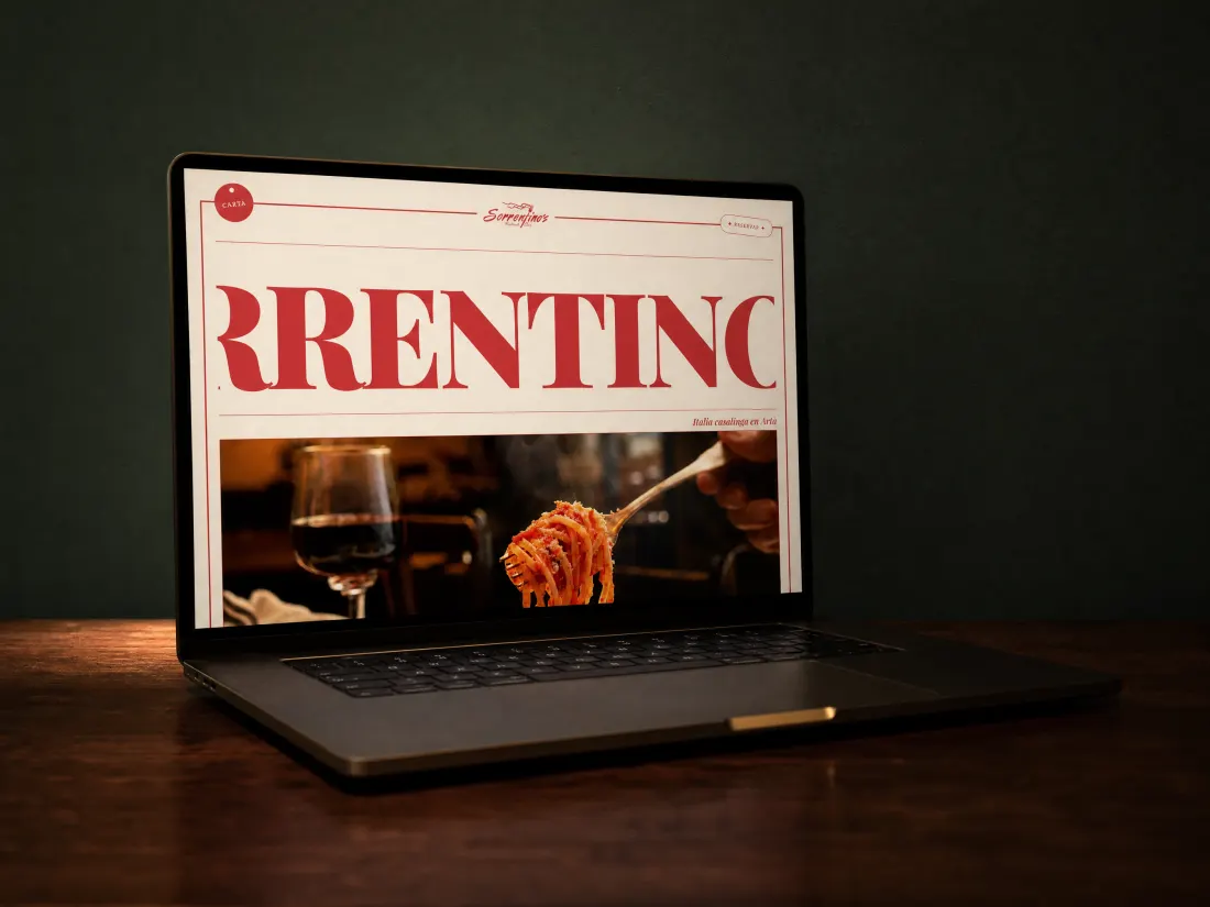 La web del restaurante Sorrentino's
