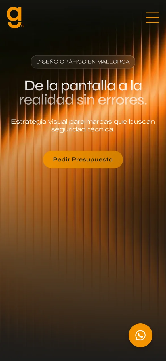 La web de Estudi Guillem Marc en un móvil